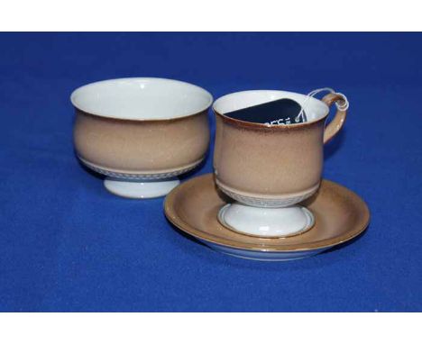 DENBY SEVILLE DINNER SET
with dinner plates, sideplates, fruit bowl, soup bowls, tea cups, saucers etc.