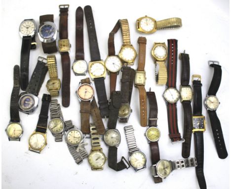 An assortment of vintage watches. Including a Sekonda, Rotary etc