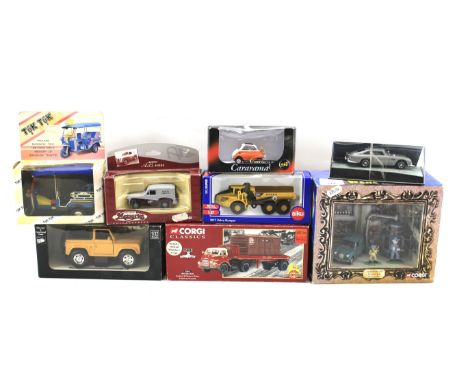An assortment of boxed diecast. Including Corgi Classics 'British Rail-Bedford S Platform Trailer &amp; Railway Container' no