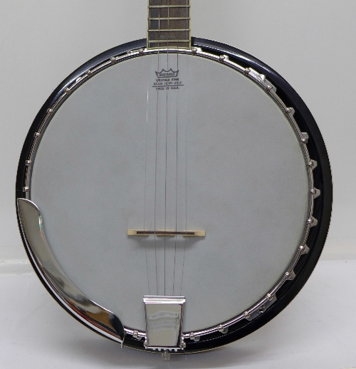 A banjo, marked Fleetwood and Remo, Weather King Banjo Head Only, Made