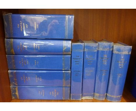 Nine volumes; The Monthly Army List, March 1914, August 1914, February 1915, October 1915 part 1 and part 2, September 1918 p