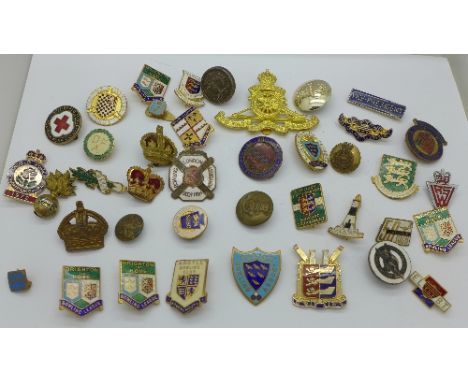 Enamel badges, buttons, etc.