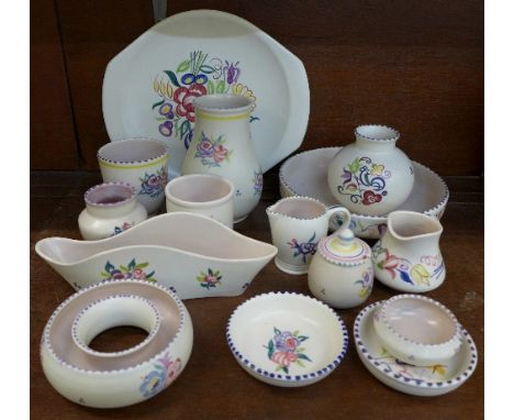 Fifteen items of Poole pottery