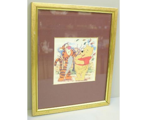 A Winnie The Pooh signed print by Paul Winchell (voice of Tigger) 