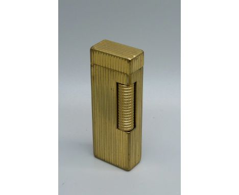 A gold plated Dunhill lighter 