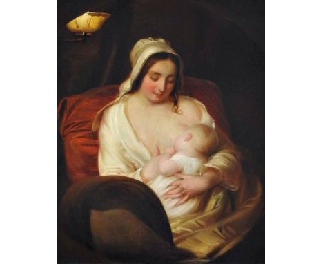 John Opie RA (1761 Trevellas – 1807 London), Mutter mit Säugling Bezeichnet und datiert unten am Rahmen „John Opie R .A. 1761