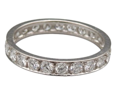 Memoryring mit 24 Diamanten 18 K Gold, 24 Steine, ca. 1.2 ct. Diamanten, tw/vsi1. Ringgröße 57.