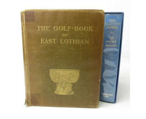 KERR, JOHN THE GOLF-BOOK OF EAST LOTHIAN Edinburgh: Printed by T. and A. Constable, 1896. 8vo, presentation copy signed, numb