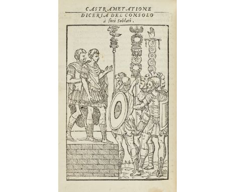 TWO VOLUMES, INCLUDING DU CHOUL, GUILLAUME DISCORSO SOPRA LA CASTRAMETATIONE ET BAGNI ANTICHI DE I GRECI ET ROMANI [Venice]: 