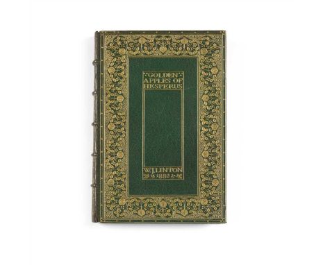 FINE BINDINGS - SIGNED B.C.D. LINTON, W.J. Golden Apples of Hesperus. Appledore Private Press: 1882. First edition, 8vo in fo