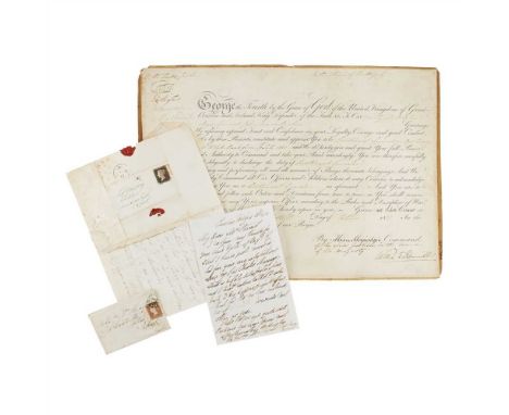 WELLESLEY, ARTHUR, DUKE OF WELLINGTON (1769-1852) FIELD MARSHAL AND PRIME MINISTER AUTOGRAPH LETTER SIGNED ("WELLINGTON"), TO