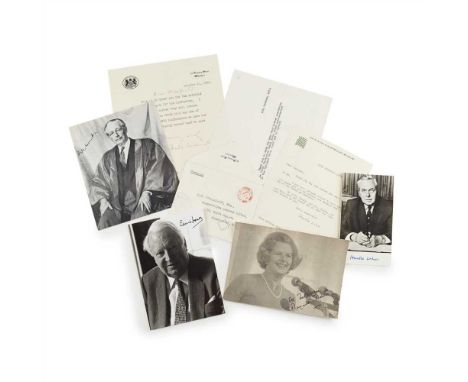 MODERN BRITISH PRIME MINISTERS, A COLLECTION OF 20 ITEMS SIGNED BY 11 PRIME MINISTERS INCLUDING EDEN, ANTHONY. TYPED LETTER S