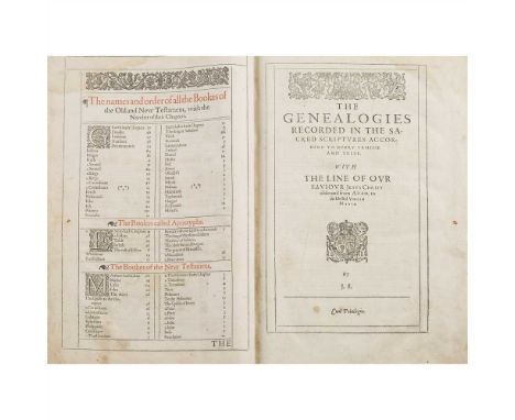 Holy Bible - The Bible in English Second Folio edition [London: Robert Barker, 1613-1611]. 59 lines to the column, engraved d