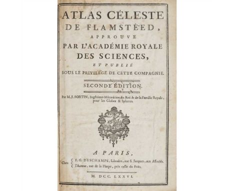 FLAMSTEED, JOHN ATLAS CÉLESTE DE FLAMSTÉED, APPROUVE PAR L'ACADÉMIE ROYALE DES SCIENCES Paris: F.G. Deschamps, 1776. Second e