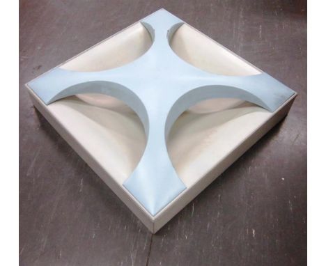 A 1968 DIETER WITTE & ROLF KRUGER 'OYSTER' LIGHT PANEL  for staff, Germany, 62 x 62cm, 10cm deep