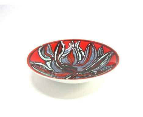 A POOLE POTTERY 'DELPHIS' SHAPE 58 BOWL designed by Carol Cutler, 34cm diameter