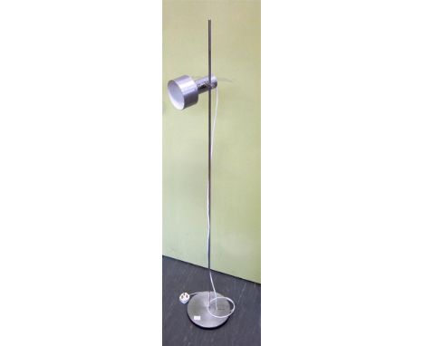A 1960s ALUMINIUM ADJUSTABLE FLOOR LAMP 134cm high