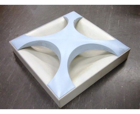 A 1968 DIETER WITTE & ROLF KRUGER 'OYSTER' LIGHT PANEL  for staff, Germany, 62 x 62cm, 10cm deep