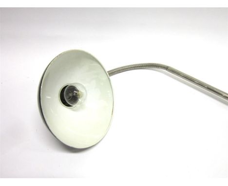 A KAISER IDELL 6740 SWAN NECK DESK LAMP AND CLAMP 90cm high