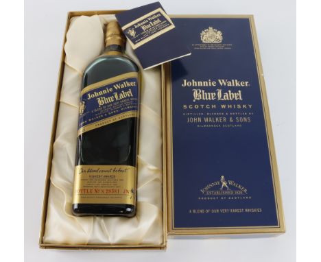 Johnnie Walker Blue Label Scotch Whisky (no. X29581 JW), contained in original box (one bottle)