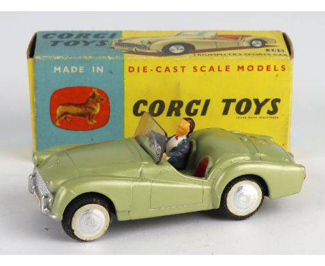 Corgi Toys, no. 305 'Triumph TR3 Sports Car' (green), contained in original box