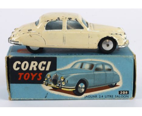 Corgi Toys, no. 208 'Jaguar 2.4 Litre Saloon' (cream), contained in original box