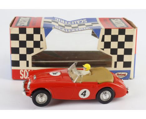 Scalextric slot car model 'Austin Healey 3000' (C74, red), with card insert, contained in original box