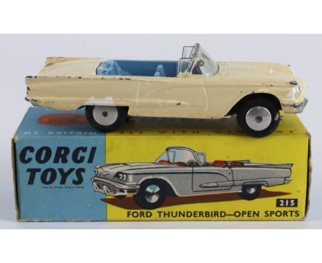 Corgi Toys, no. 215 'Ford Thunderbird Open Sports' (cream), contained in original box
