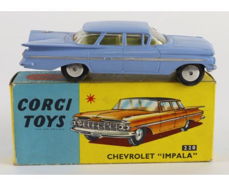 Corgi Toys, no. 220 'Chevrolet Impala' (light blue), contained in original box