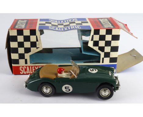 Scalextric slot car model 'Austin Healey 3000' (C74, green), with card insert &amp; instructions, contained in original box &