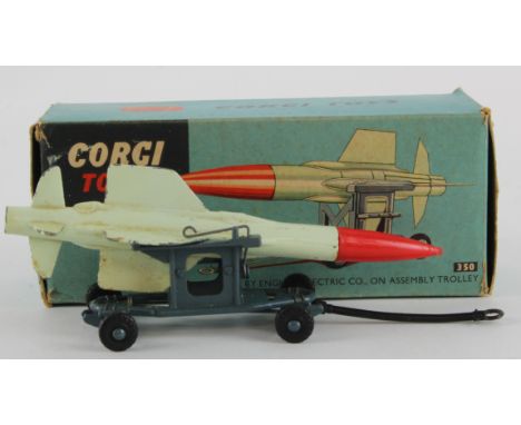 Corgi Toys, no. 350 'Thunderbird Guided Missile by English Electric Co., on Assembly Trolley', contained in original box