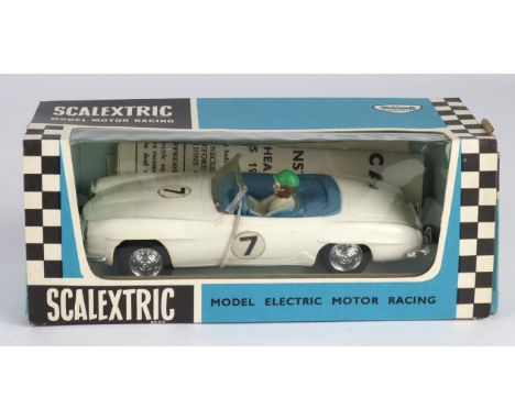 Scalextric slot car model 'Mercedes 190SL' (C75, white), with card insert &amp; instructions, contained in original box (part