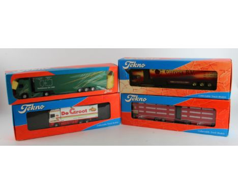 Tekno. Four boxed Tekno 1:50 scale models, comprising Sian Roses, De Groot, Zampieri &amp; Bedrijfsauto RAI 2003