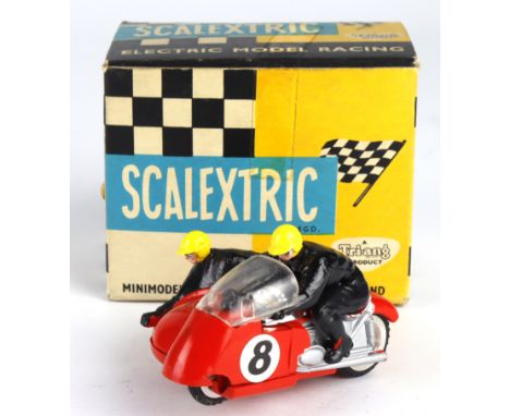 Scalextric slot motorcycle &amp; sidecar model 'Hurricane' (B2, red), with card insert &amp; instructions, contained in origi