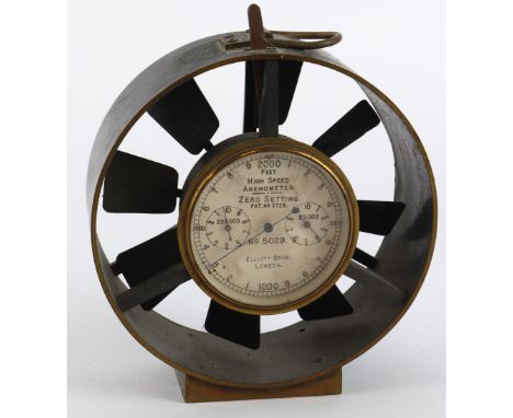 Elliott Bros. High Speed Anemometer (no. 5029), diameter 12cm approx. (working at time of cataloguing)