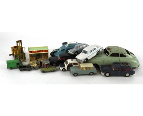 Diecast. A collection of diecast models, including Spot On, Matchbox Lesney, Dinky, Corgi, etc.