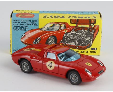Corgi Toys, no. 314 'Ferrari Berlinetta 250 Le Mans' (red), contained in original box