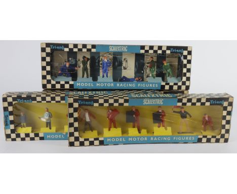 Scalextric. Four boxed Scalextric figure sets, comprising 'Track Officials &amp; Pit Crews (F300); 'Mechanics &amp; Drivers (