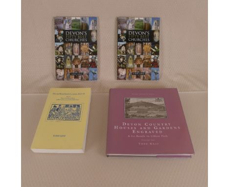 4 x Devon history books by Todd Gray comprising Devon Country Houses and Gardens Engraved A-La-Ronde to Lifton Park Volume On