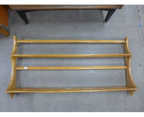 An Ercol plate rack