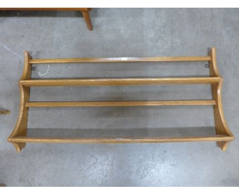 An Ercol plate rack