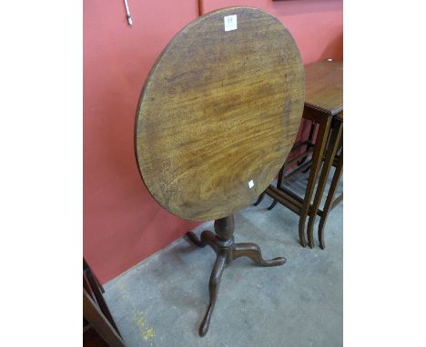 A George III mahogany tilt top tripod table