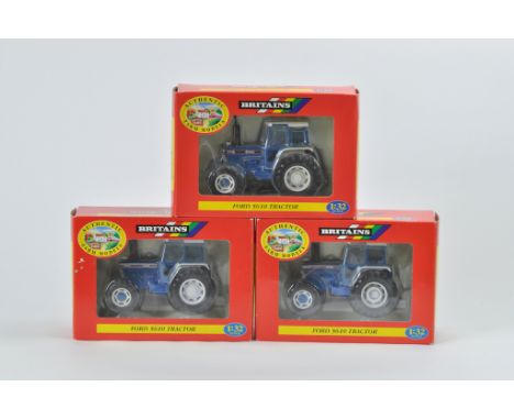 Britains Farm Code 3 Tractor Selection including Ford 7710, Ford 8210 and Ford TW15. Conditions are A in B/A boxes. (3)