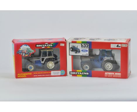 Britains Farm Code 3 Ford 7810 Silver Jubilee Tractor plus Ford TW25 with Wheel Weights. (A, B are A) (2)