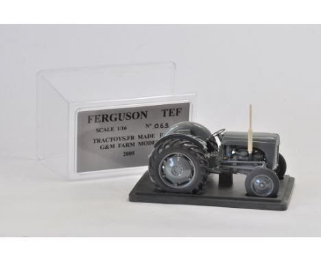 Tractoys for G&M Farm Models 1/16 Scale Ferguson TEF Tractor. Part of the Now Hard to Find and Sold Out Limited Edition Vinta