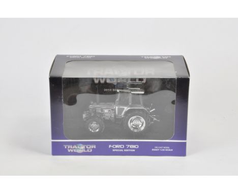 Scarce Universal Hobbies 1/32 Scale Ford 7810 Tractor. Special Tractorworld Chrome Edition. 1 of 500 models. A in A box.
