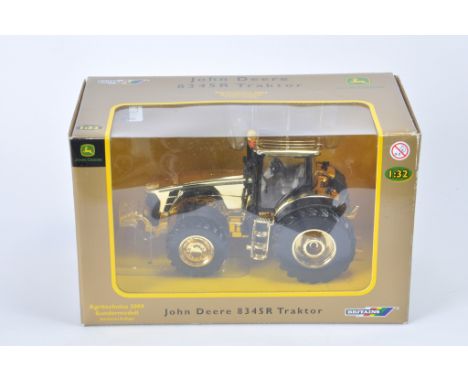 Extremely Scarce Britains John Deere 8345R Tractor. Gold Agritechnica 2009 Edition. Just 100 Produced. A in A Box.