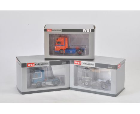 Trio of WSI 1/50 Scale Diecast Truck Models. Various liveries. All A in A boxes. (3)