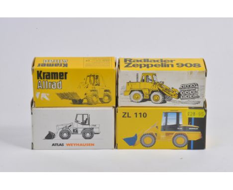 Group of Boxed 1/50 scale Wheel Loaders. NZG Conrad etc. All A in A / B Boxes. (4)