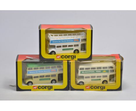 Group of Corgi No. 469 Routemaster bus models including Blackpool Transport Promotional issues. A in B / C Boxes. (3)